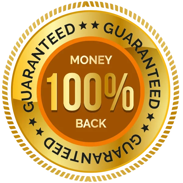 30-day money-back guarantee seal for Supra Keto BHB + ACV Gummies ensuring risk-free weight loss trial.